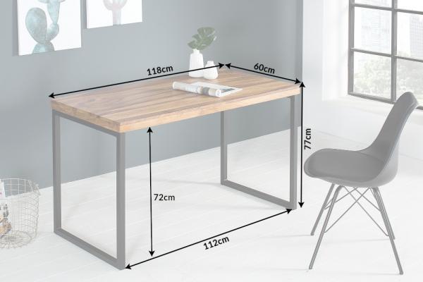 Elegantný pracovný stôl ELEMENTS 118 cm Sheesham, prírodný