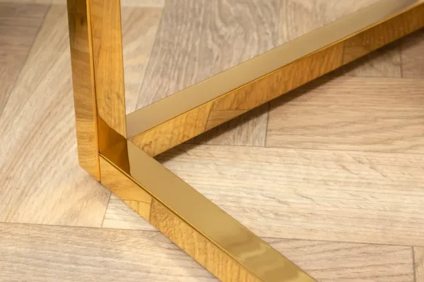 Elegantný príručný stolík ELEGANCE 45 cm, mramorový dekor, zlatý