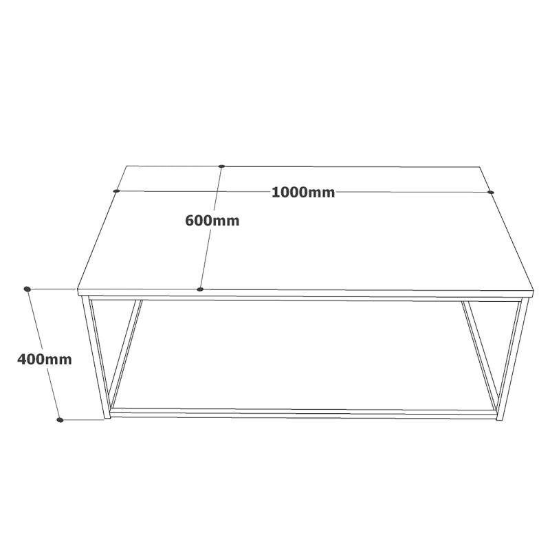 Dizajnový konferenčný stolík ELEMENTS 100 cm, MDF, prírodný