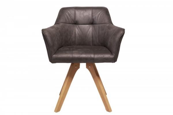 Dizajnová stolička LOFT s lakťovými opierkami, šedá