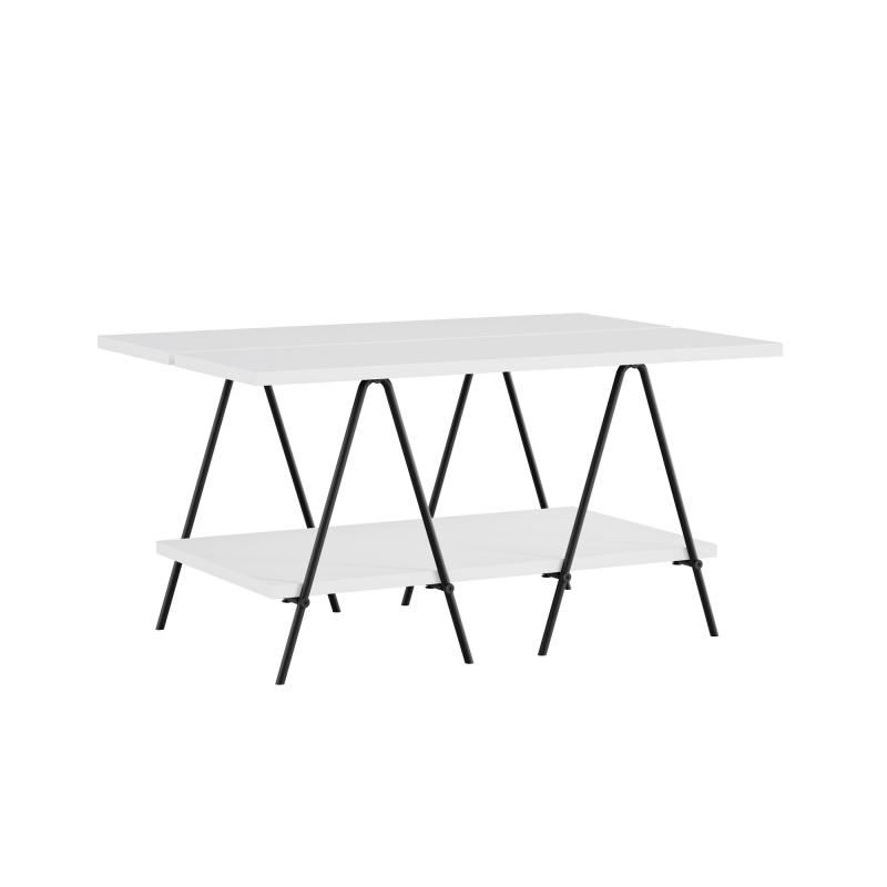 Konferenčný stolík ESSEL SIDE 80 cm, MDF, biely