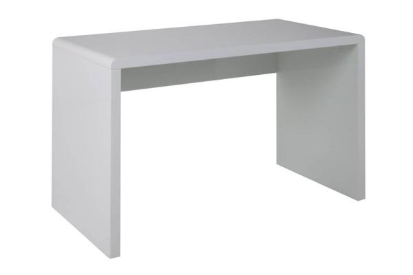 Dizajnový pracovný stôl FAST TRADE 120 cm s vysokým leskom, biely