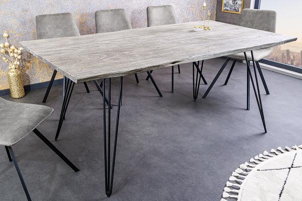 Masívny jedálenský stôl SCORPION 140 cm akácia, šedý