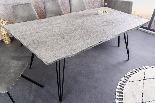 Masívny jedálenský stôl SCORPION 140 cm akácia, šedý