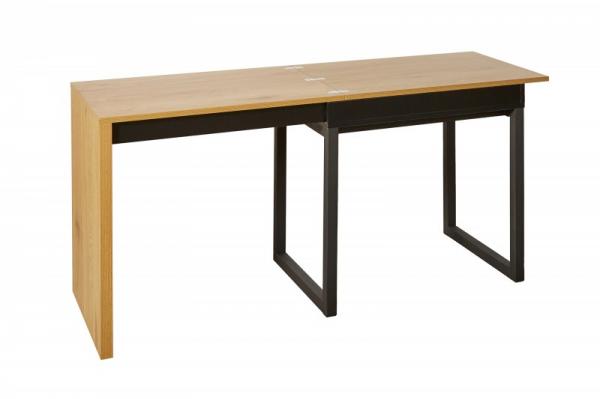 Dizajnový písací stôl FLEX 80-160 cm výsuvný, dub
