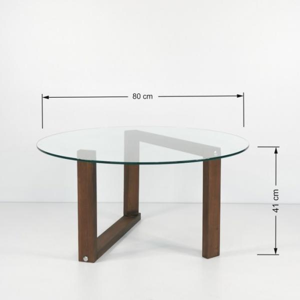 Elegantný konferenčný stolík TRIO SEHPA 80 cm, hnedý