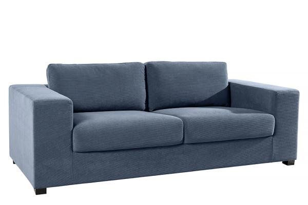 Elegantná 3-miestna sedačka MR LOUNGER 220 cm, menšester, modrá