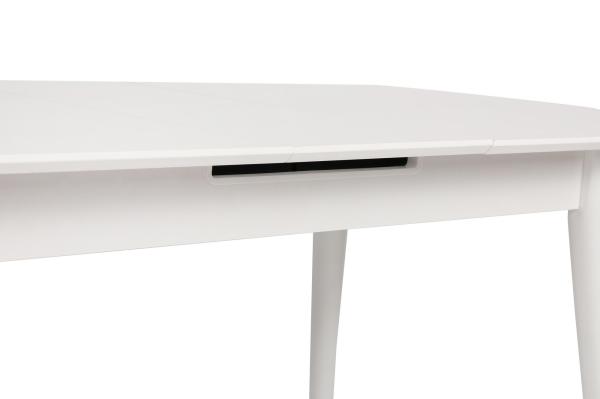 Rozkladací jedálenský stôl RETRO 130-160 cm, MDF, biely
