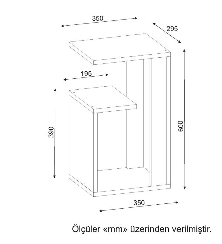 Elegantný príručný stolík SISTER 60 cm, MDF, biely