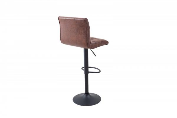 Výškovo nastaviteľná barová stolička MODENA vintage hnedá