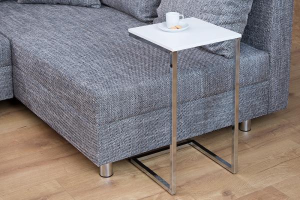 Dizajnový príručný stolík SIMPLY CLEVER 30 cm, biely, sada dvoch kusov