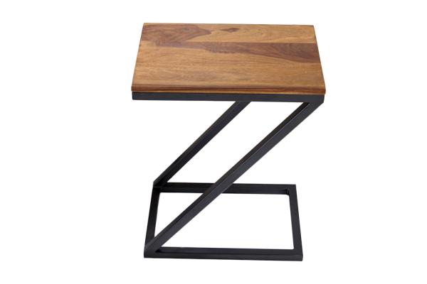 Ručne vyrábaný príručný stolík BUTLER 30 cm, sheesham, prirodný