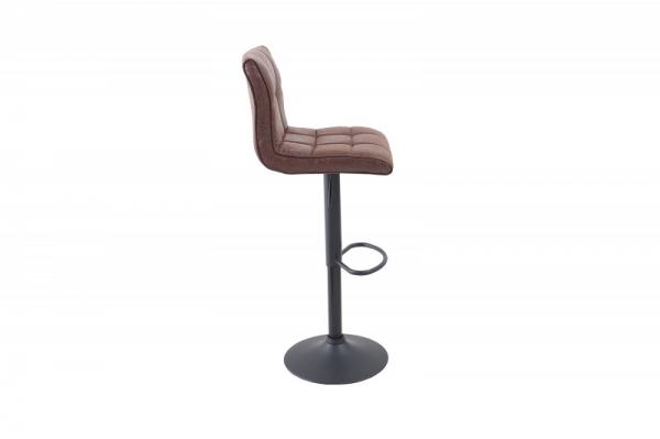 Výškovo nastaviteľná barová stolička MODENA vintage hnedá
