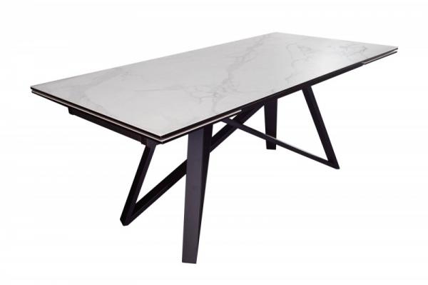 Jedálenský stôl ATLAS 180 - 220 - 260 cm výsuvný, keramická doska v mramorovom vzhľade