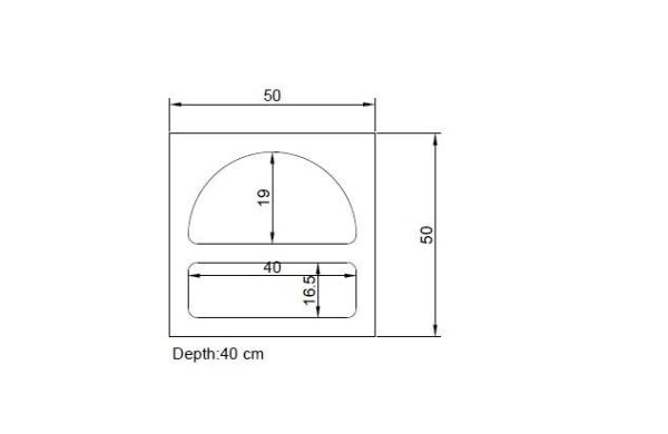 Priemyselný bočný stolík LORIN 50 cm, MDF, biely