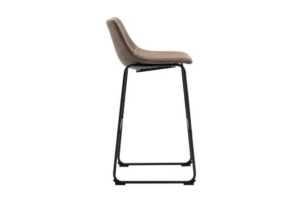 Dizajnová barová stolička DJANGO taupe s kovovým rámom