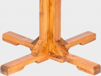 Teakový stôl DANTE 75 x 75 cm krížová noha, prírodný