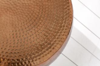 Ručne vyrobený stolík ORIENT 60 cm tepaný dizajn, medený