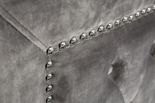 Manželská posteľ Chesterfield EXTRAVAGANCIA 160x200 cm strieborno šedý zamat
