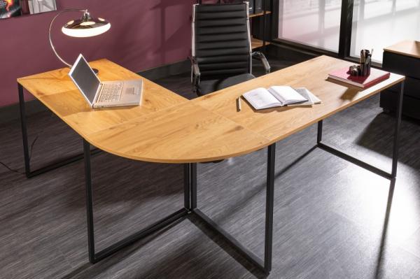 Exkluzívny dizajnový rohový stôl BIG DEAL 180 cm dub