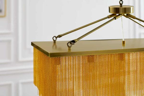 Očarujúce závesné svietidlo ROYAL 80 cm, mosadzné zlaté, kov