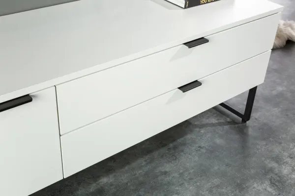 Moderný TV stolík X7 140 cm, biela matná