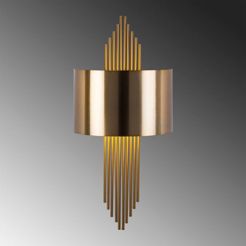 Dizajnové nástenné svietidlo CANDLE 75 cm, zlaté