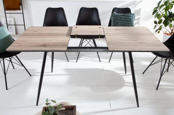 Dizajnový jedálenský stôl APARTMÁN 120-160 cm dubový vzhľad šedý