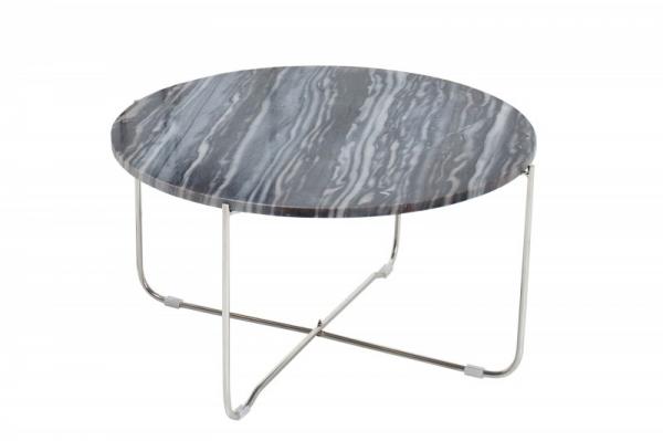 Exkluzívny konferenčný stolík NOBLE 62 cm šedý, mramor, vysoko kvalitne spracovaný