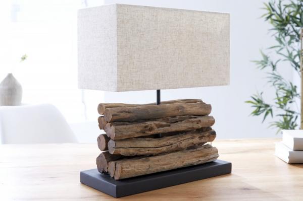 Ručne vyrobená stolová lampa PERIFERE 40 cm béžová
