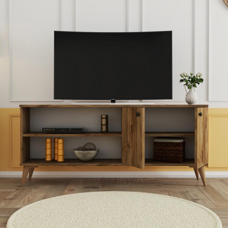 Elegantný TV stolík EVEREST 138 cm, MDF, orech