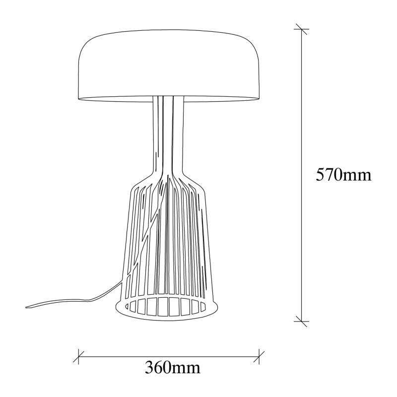 Elegantná stolová lampa FELLINI 57 cm, čierna