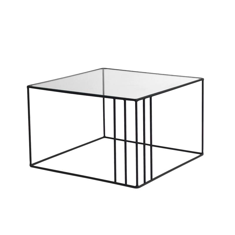 Elegantný konferenčný stolík OUTLINE 55 cm, kov, čierny