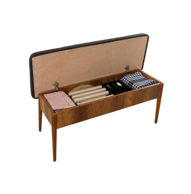 Elegantná súprava - rozkladací stôl VINA 130-165 cm plus sedenie, orech, antracit