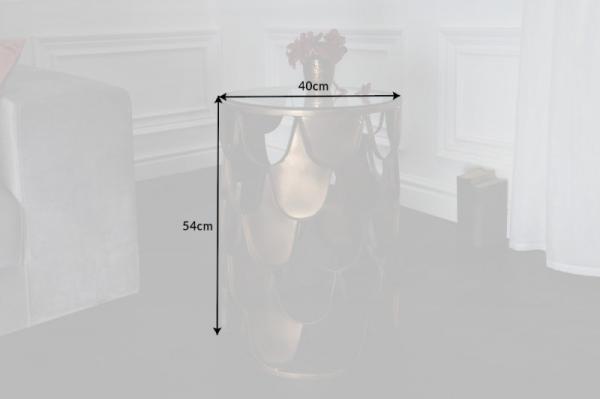 Priemyselný príručný stolík ABSTRACT 40 cm staromosadz
