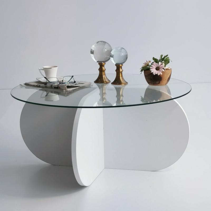 Dizajnový konferenčný stolík BUBBLE 75 cm, biely