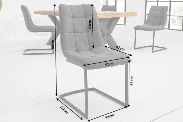 Dizajnová konzolová stolička MIAMI tmavošedá s kovový rámom