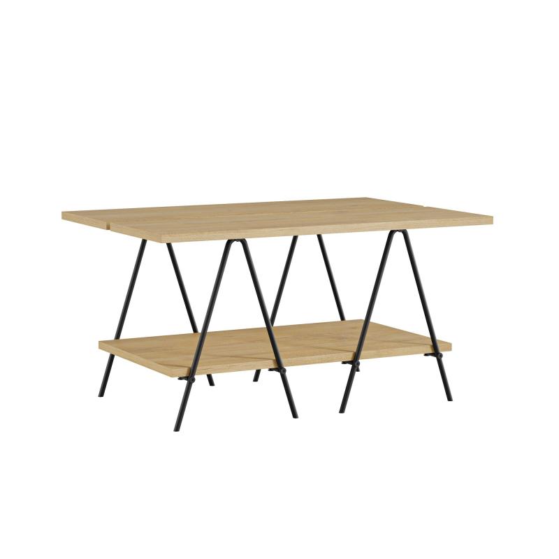 Konferenčný stolík ESSEL SIDE 80 cm, MDF, dubový dýha