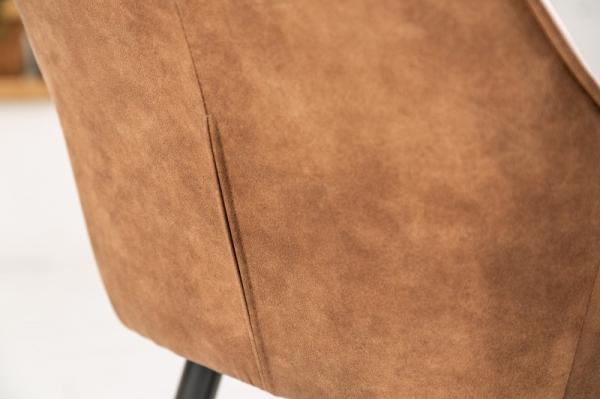 Barová stolička TURIN vintage hnedá s dekoratívnou prešívkou