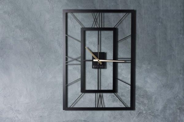 Elegantné nástenné hodiny NOVEMBER 70 cm, čierne