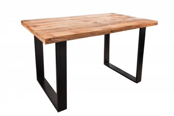 Dizajnový jedálenský stôl IRON CRAFT 120 cm mango, prírodný