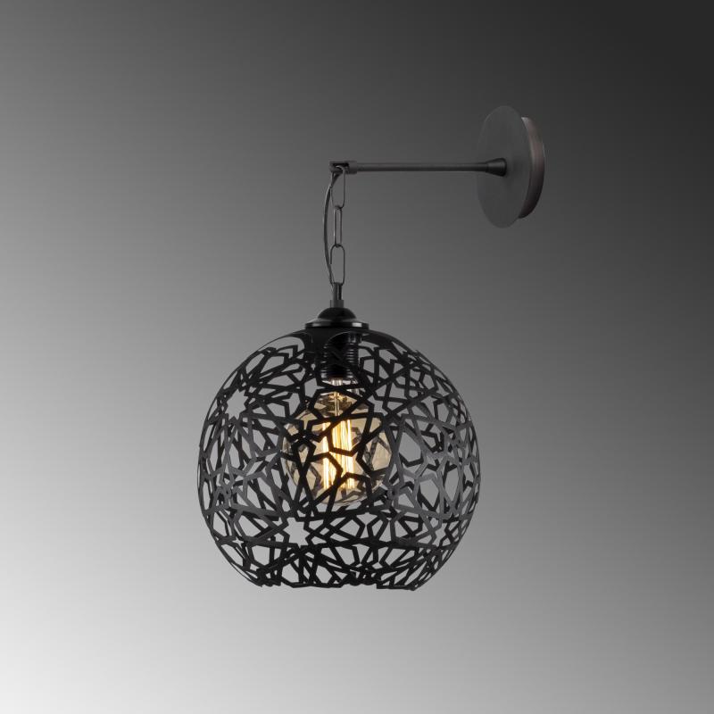 Elegantná nástenná lampa FELLINI 35 cm, čierna