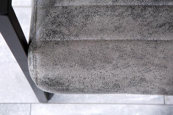 Priemyselná konzolová lavica LOFT 160 cm šedá s podrúčkami