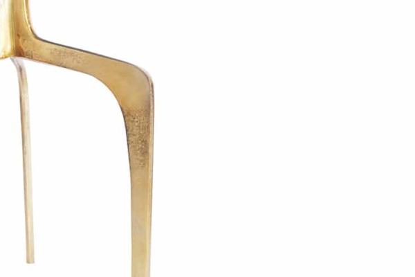 Okrúhly príručný stolík ABSTRACT 60 cm, mosadzný, zlatý