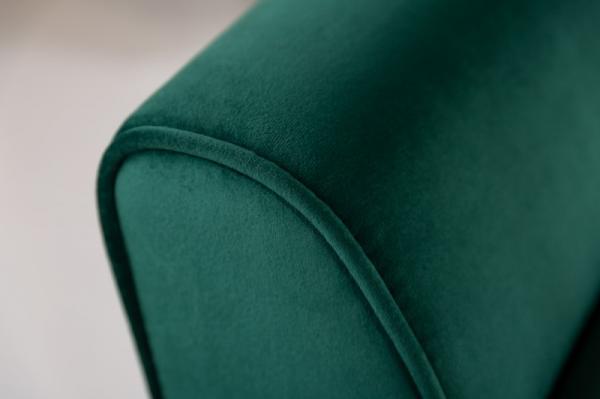Elegantná lavica SCARLETT 90 cm smaragdovo zelená, zamat