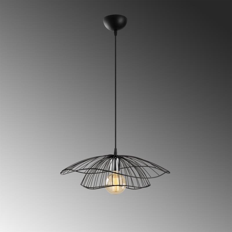Dizajnová závesná lampa TEN 50 cm, čierna