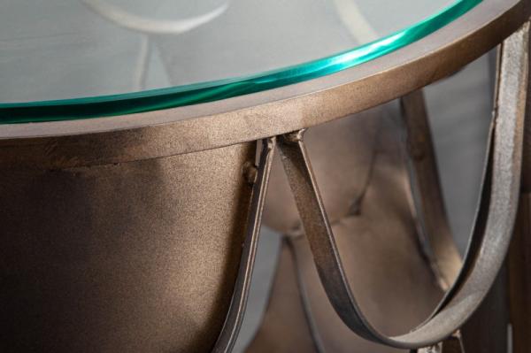 Priemyselný príručný stolík ABSTRACT 40 cm staromosadz