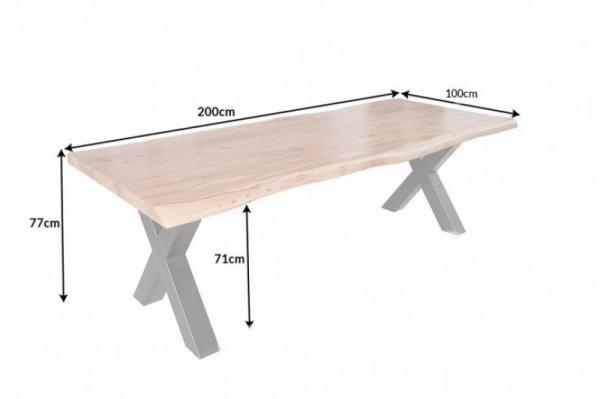 Masívny jedálenský stôl MAMMUT NATURE 200 cm akácia, honey
