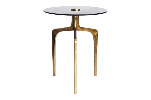 Okrúhly príručný stolík ABSTRACT 60 cm, mosadzný, zlatý