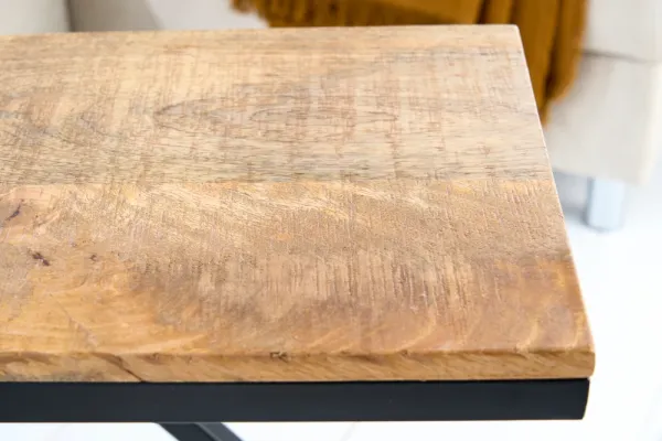 Ručne vyrábaný príručný stolík BUTLER 30 cm, mango, prirodný